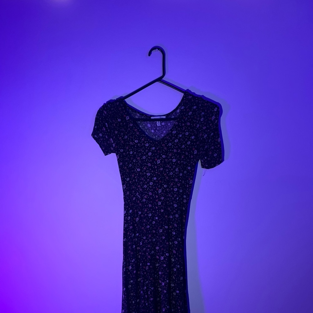 Floral Black Dress